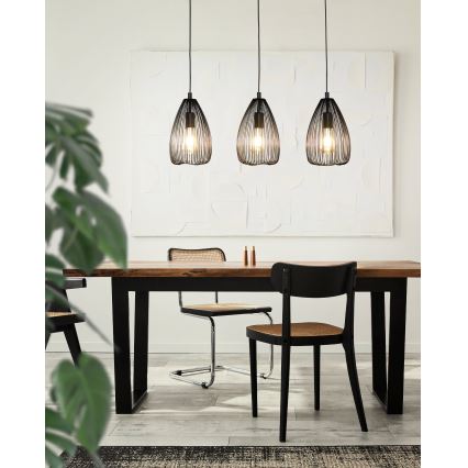 Eglo 49142 - Viseći luster CLEVEDON na sajli 3xE27/60W/230V