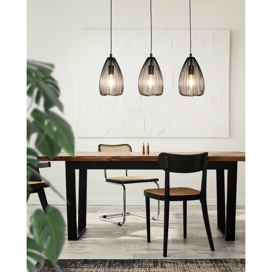 Eglo 49142 - Viseći luster CLEVEDON na sajli 3xE27/60W/230V
