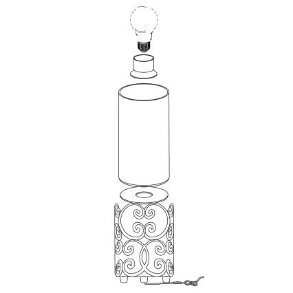 Eglo 49274 - Stona lampa CARDIGAN 1xE27/60W/230V