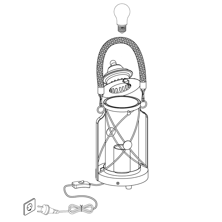 Eglo - Stona lampa 1xE27/60W/230V