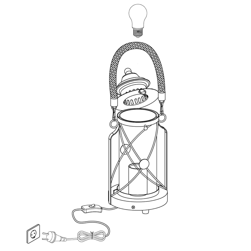 Eglo - Stona lampa 1xE27/60W/230V
