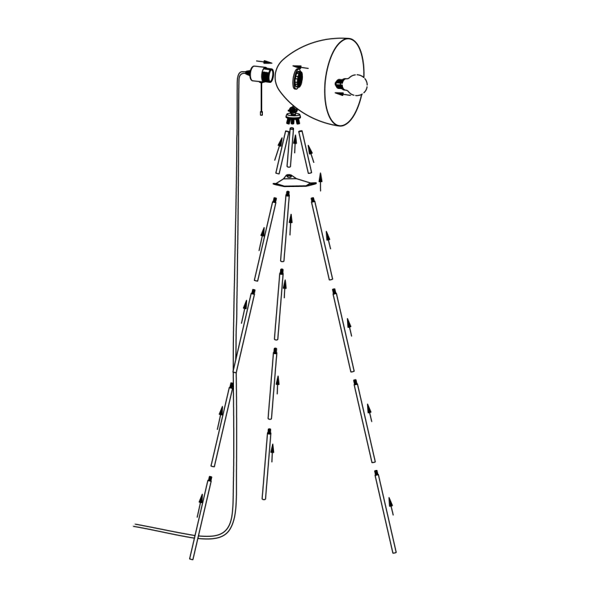 Eglo - Podna lampa 1xE27/60W/230V