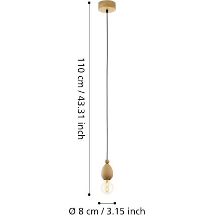 Eglo 49376 - Viseća lampa AVOLTRI 1xE27/60W/230V