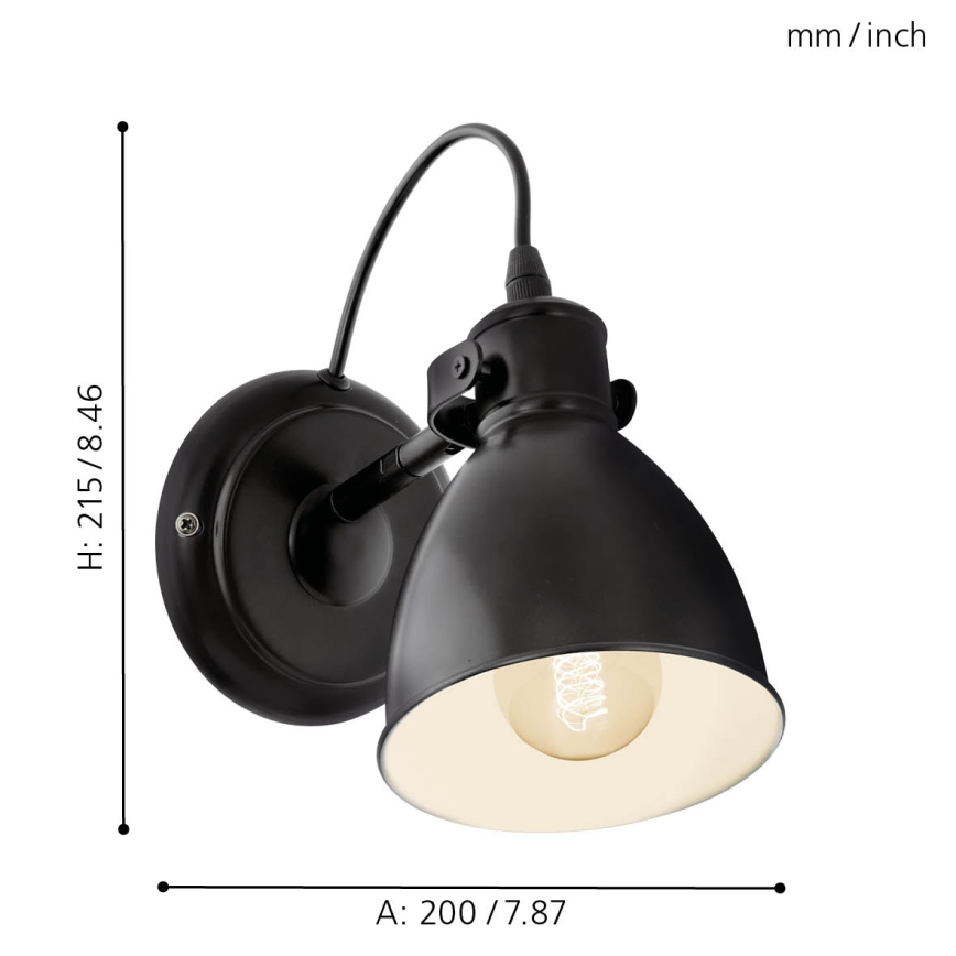 Eglo - Zidna svetiljka 1xE27/40W/230V
