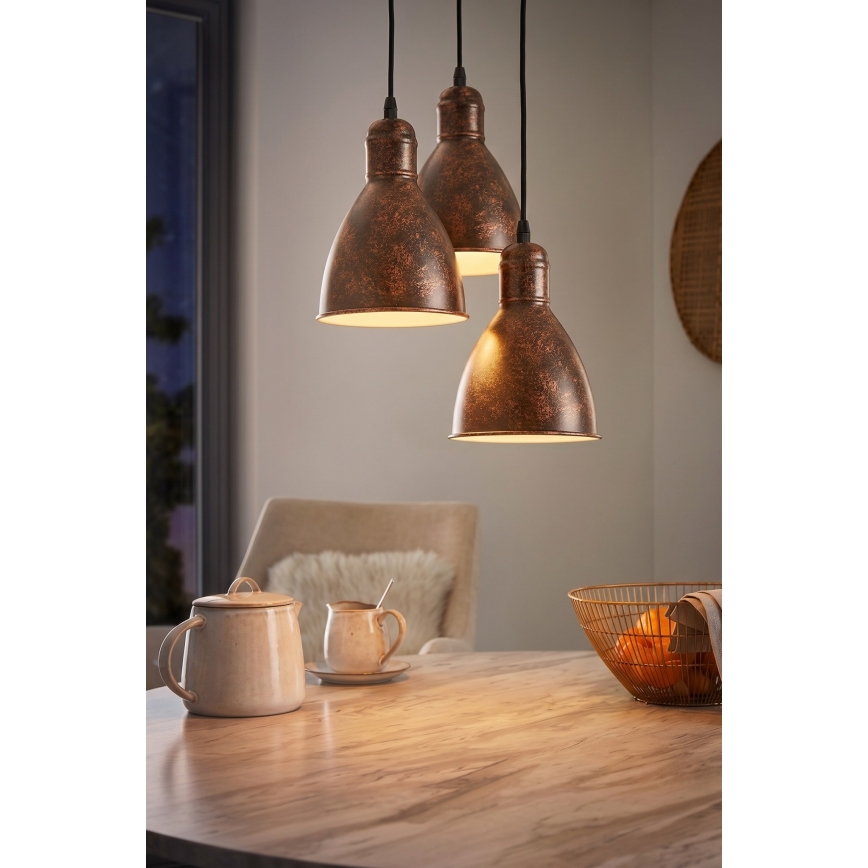 Eglo 49493 - Luster PRIDDY 1 3xE27/60W/230V
