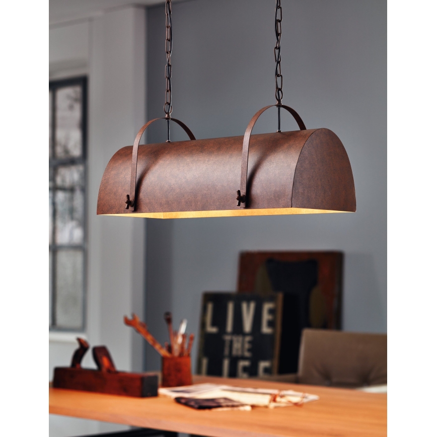 Eglo 49687 - Luster na lancu DEERHURST 2xE27/60W/230V