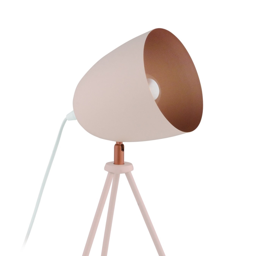 Eglo 49727 - Stona lampa CHESTER 1xE27/60W/230V bela/bakrena