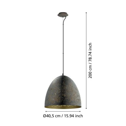 Eglo 49815 - Viseće svetlo SAFI 1xE27/60W