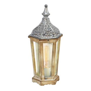 Eglo 54618 - LED stona lampa 1xE27/4W/230V srebrna/smeđa