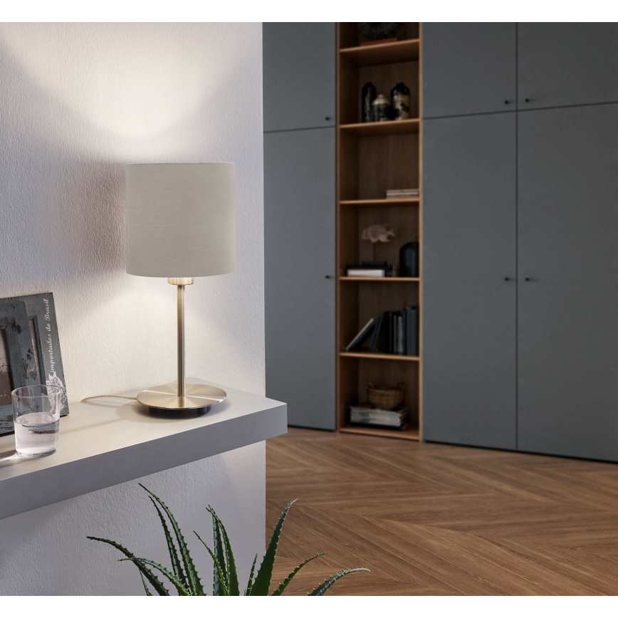 Eglo 54745 - Stona lampa ANADIA 1xE14/40W/230V taupe/mat hrom