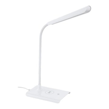 Eglo 55123 - prigušiva LED stona lampa sa bežičnim punjenjem LED/5,5W/230V bela