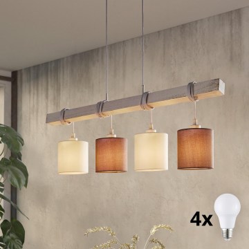 Eglo 55206 - LED luster na sajli TOWNSHEND 4xE27/60W/230V