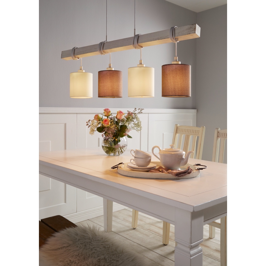 Eglo 55206 - Luster na sajli TOWNSHEND 4xE27/60W/230V