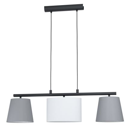 Eglo 55207 - LED luster na sajli ALMEIDA 3xE14/25W/230V siva