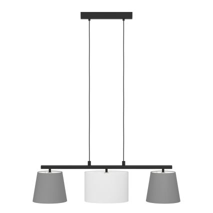 Eglo 55207 - LED luster na sajli ALMEIDA 3xE14/25W/230V siva