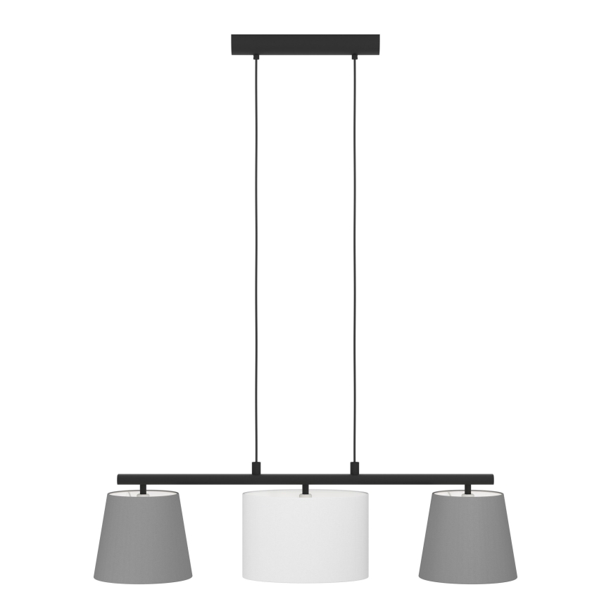 Eglo 55207 - LED luster na sajli ALMEIDA 3xE14/25W/230V siva