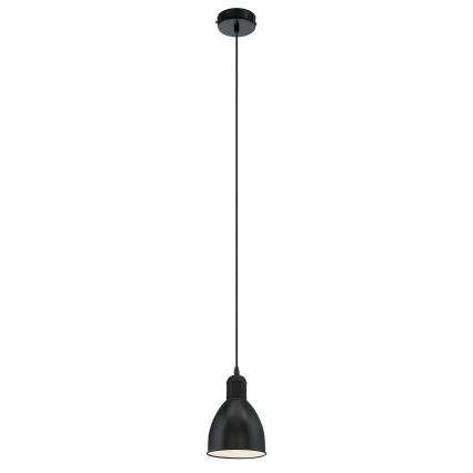 Eglo 55243 - Luster na sajli PRIDDY 1xE27/60W/230V crna