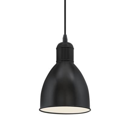 Eglo 55243 - Luster na sajli PRIDDY 1xE27/60W/230V crna