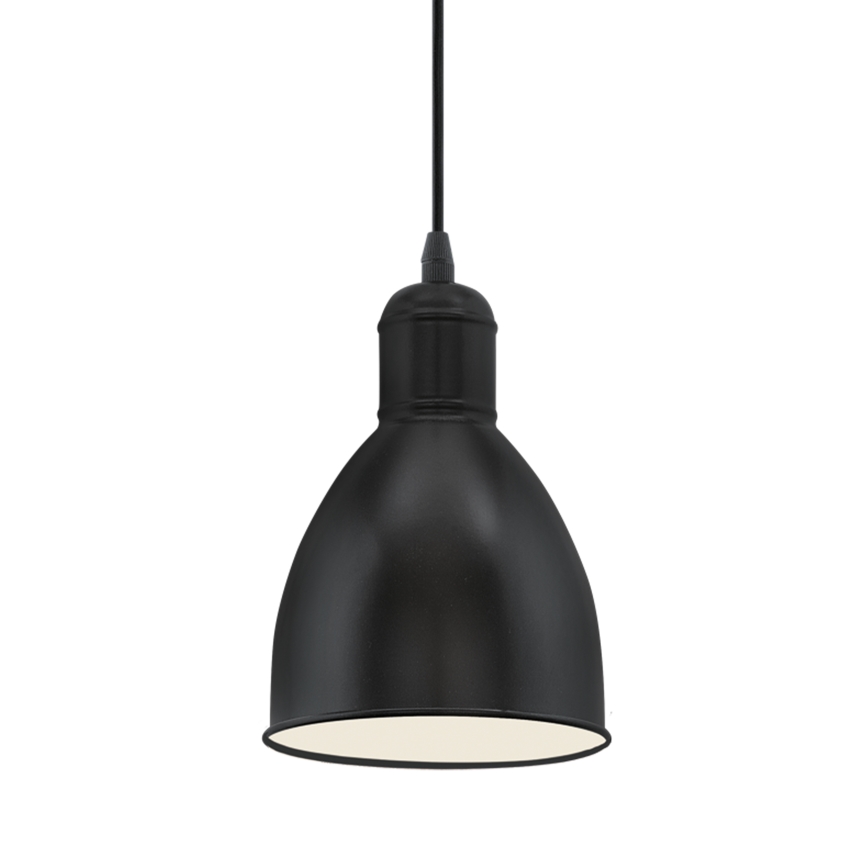 Eglo 55243 - Luster na sajli PRIDDY 1xE27/60W/230V crna