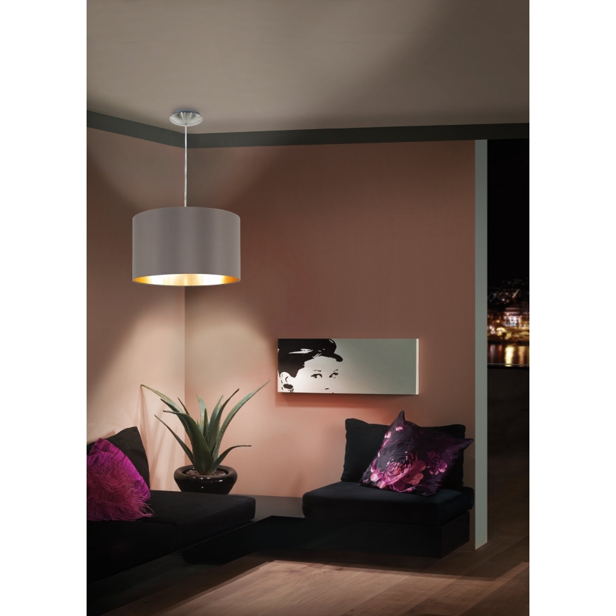 Eglo 55269 - Luster na sajli MASERLO 1xE27/60W/230V braon