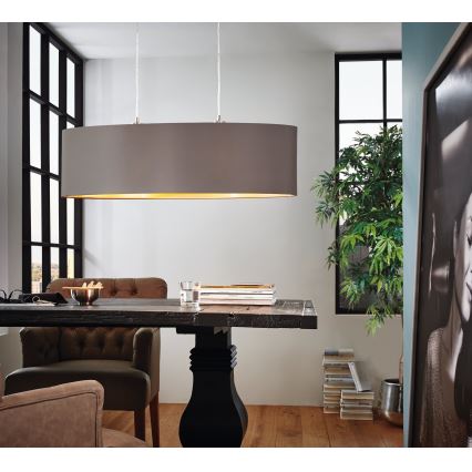Eglo 55271 - Luster na sajli MASERLO 2xE27/60W/230V braon