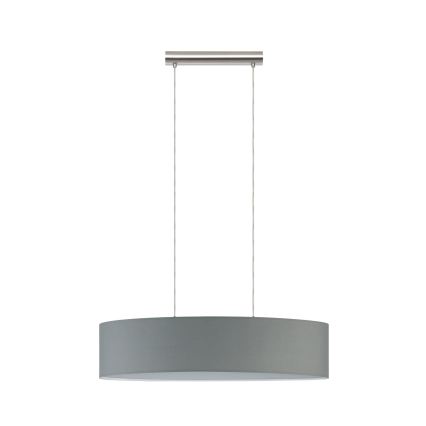Eglo 55276 - Luster na sajli PASTERI 2xE27/60W/230V siva