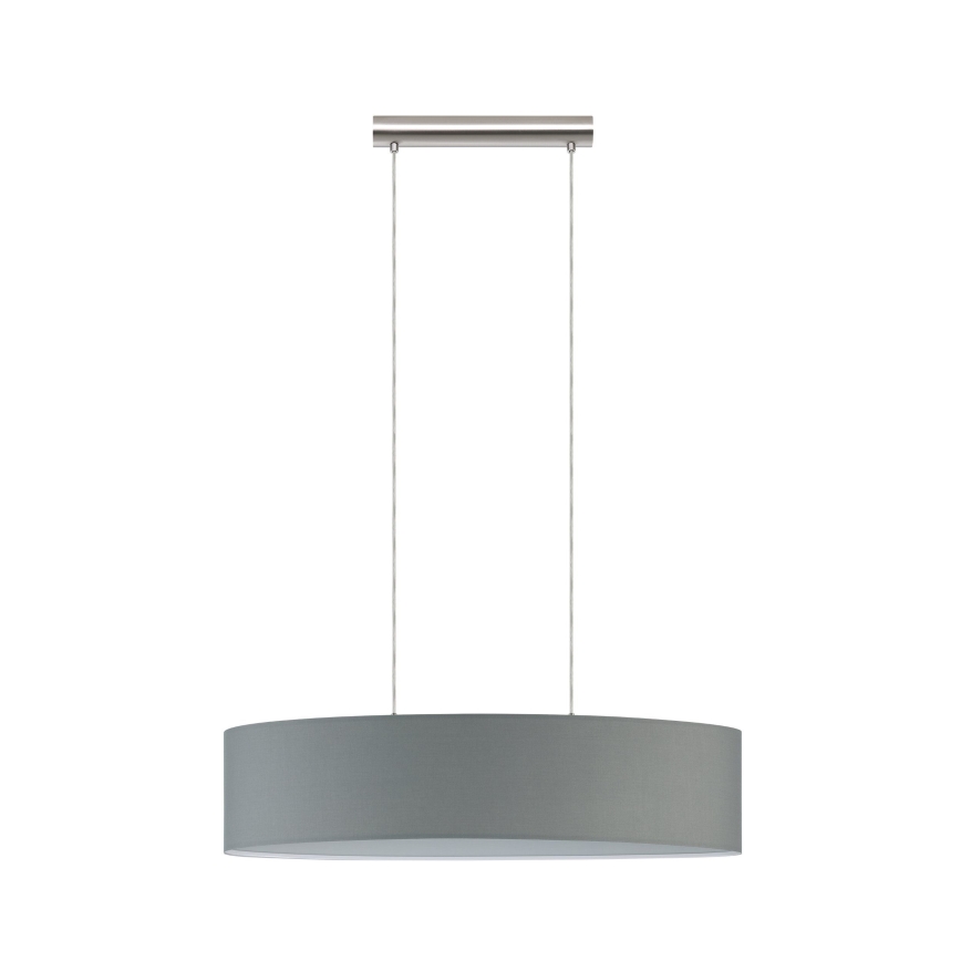Eglo 55276 - Luster na sajli PASTERI 2xE27/60W/230V siva
