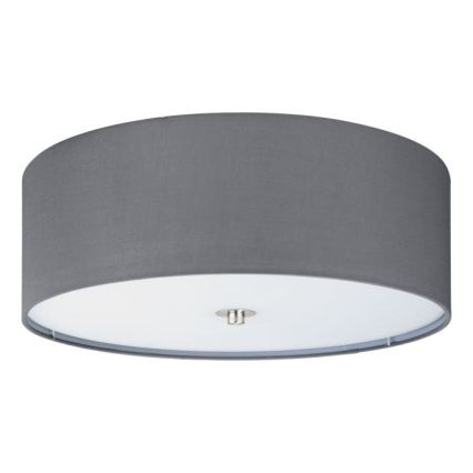 Eglo 55277 - Plafonsko svetlo PASTERI 3xE27/25W/230V prečnik 47,5 cm siva