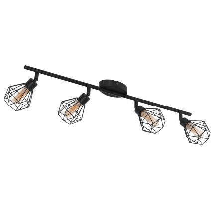 Eglo 55301 - LED spot svetiljka ZAPATA 4xG9/3W/230V crna