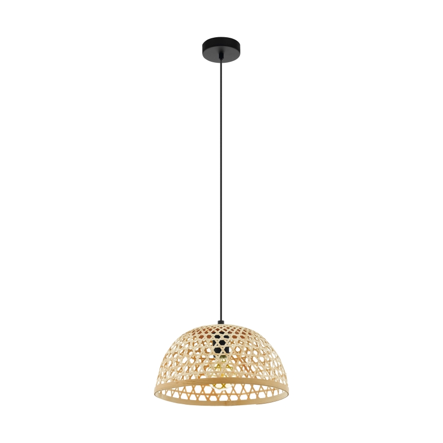 Eglo 55695 - Luster na sajli CLAVERDON 1xE27/40W/230V, prečnika 37 cm, bež