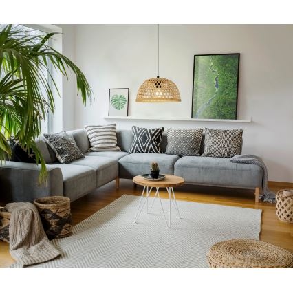 Eglo 55695 - Luster na sajli CLAVERDON 1xE27/40W/230V, prečnika 37 cm, bež