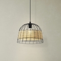 Eglo 55709 - Luster na sajli ANWICK 1xE27/40W/230V ratan