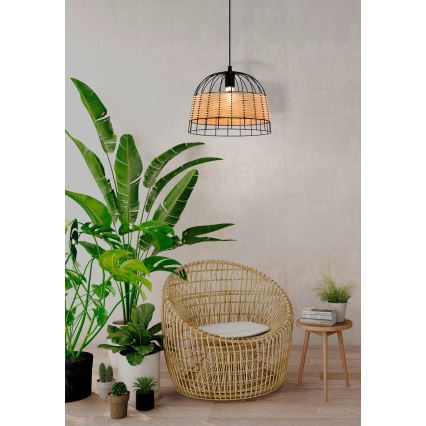 Eglo 55709 - Luster na sajli ANWICK 1xE27/40W/230V ratan