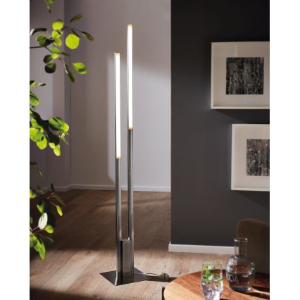 Eglo 55972 - LED RGBW prigušiva podna lampa FRAIOLI-C LED/34W/230V 2700-6500K mat hrom + daljinski upravljač