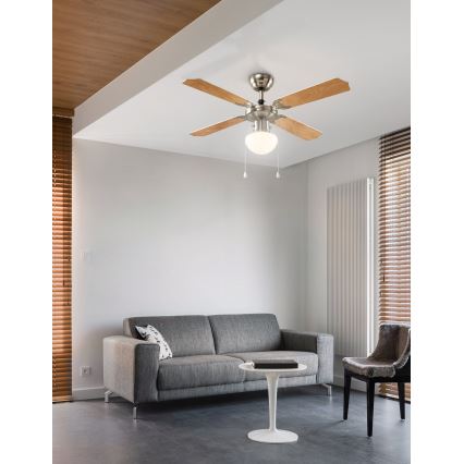 Eglo 56035 - LED plafonski ventilator 1xE27/4,9W/230V 3000K prečnik 106,6 cm