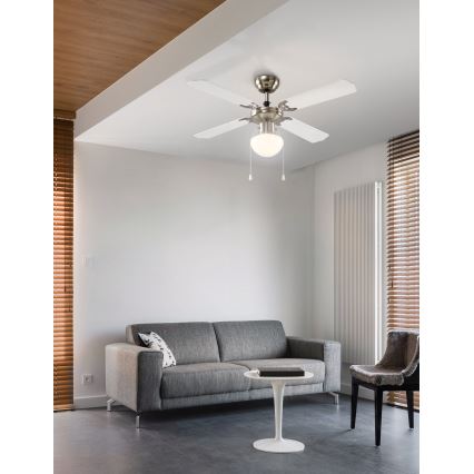 Eglo 56035 - LED plafonski ventilator 1xE27/4,9W/230V 3000K prečnik 106,6 cm