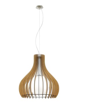 Eglo 61719 - Luster na sajli TINDORI, 1xE27/60W/230V, prečnik 60 cm, braon
