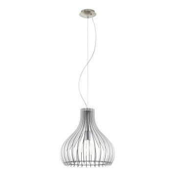 Eglo 61915 - Luster na sajli TINDORI 1xE27/60W/230V Ø 38 cm bela