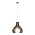 Eglo 61917 - Luster na sajli TINDORI 1xE27/60W/230V Ø 38 cm braon