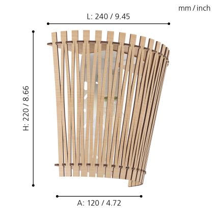 Eglo - Zidna svetiljka 1xE27/60W/230V