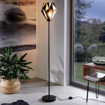 Eglo 62838 - Stojeća lampa CARLTON PRO 1xE27/60W/230V crna