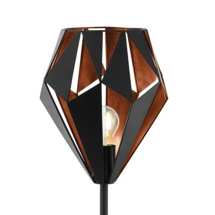 Eglo 62838 - Stojeća lampa CARLTON PRO 1xE27/60W/230V crna