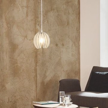 Eglo 63247 - Luster na sajli COSSANO PRO 1xE27/60W/230V prečnik 30 cm bela