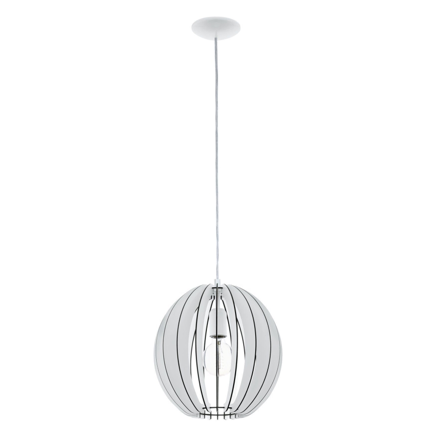 Eglo 63247 - Luster na sajli COSSANO PRO 1xE27/60W/230V prečnik 30 cm bela