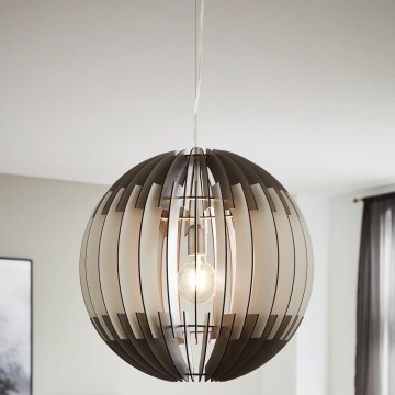 Eglo 63256 - Luster na sajli OLMERO PRO 1xE27/60W/230V prečnik 40 cm siva/bela