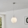 Eglo 63269 - Luster na sajli PIEDALE 1xE27/60W/230V prečnik 35 cm mat hrom