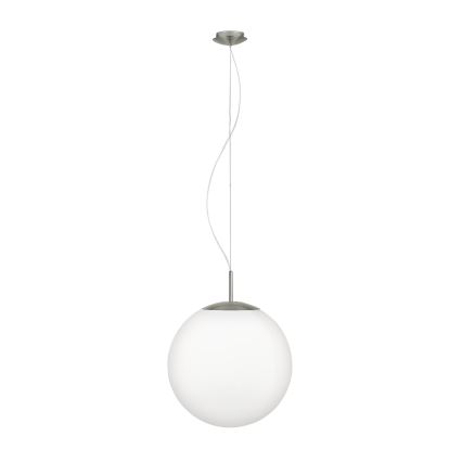 Eglo 63271 - Luster na sajli PIEDALE 1xE27/60W/230V, prečnik 43 cm, matni hrom