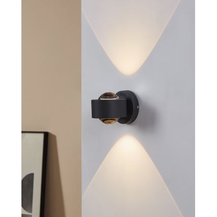 Eglo 64496 - LED zidna svetiljka ONO PRO 2xLED/2,5W/230V antracit