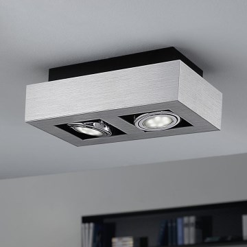 Eglo 64695 - LED spot LOKE PRO 2xGU10/5W/230V 3000K mat hrom