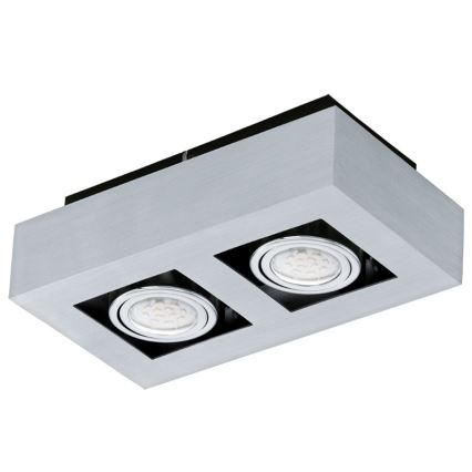 Eglo 64695 - LED spot LOKE PRO 2xGU10/5W/230V 3000K mat hrom